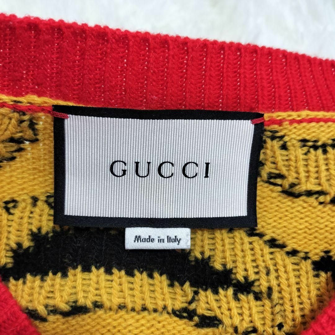 Gucci(グッチ)の115 超希少 XL グッチ スヌーピー コラボ セーター タイガー メンズのトップス(ニット/セーター)の商品写真