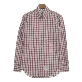 トムブラウン(THOM BROWNE)のTHOM BROWNE カジュアルシャツ 1(S位) 白x赤x水色(チェック) 【古着】【中古】(シャツ)