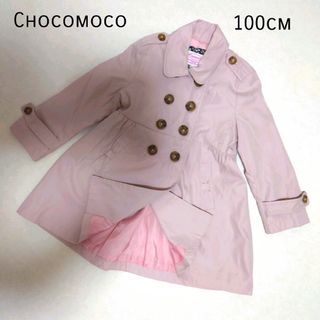 chocomoco  トレンチコート　ピンク　100cm  リボン　Aライン(コート)