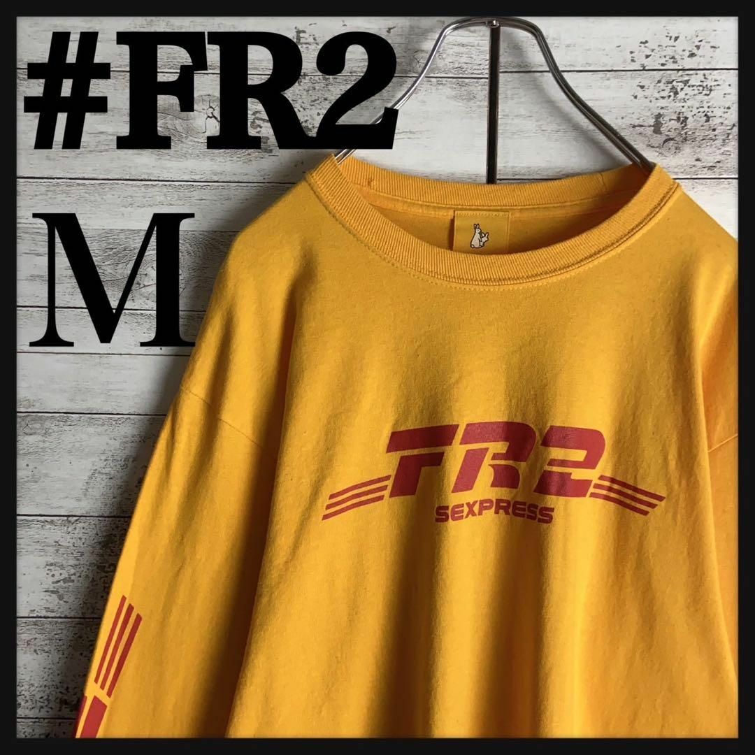 #FR2(エフアールツー)の8626【人気カラー】FR2☆ビッグロゴ希少デザインロングtシャツ　美品 メンズのトップス(Tシャツ/カットソー(七分/長袖))の商品写真