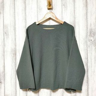 ユニクロ(UNIQLO)のUNIQLO ユニクロ (M)　ミラノリブカットソーワイドスリーブT 八分袖(Tシャツ(長袖/七分))