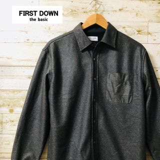 ファーストダウン(FIRST DOWN)のファーストダウン 長袖 シャツ 厚手 裏起毛 ダークグレー Lサイズ (シャツ)