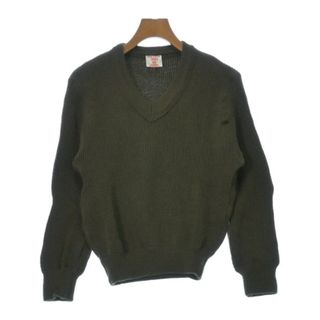 ミリタリー(MILITARY)のMILITARY ミリタリー ニット・セーター -(XS位) カーキ 【古着】【中古】(ニット/セーター)