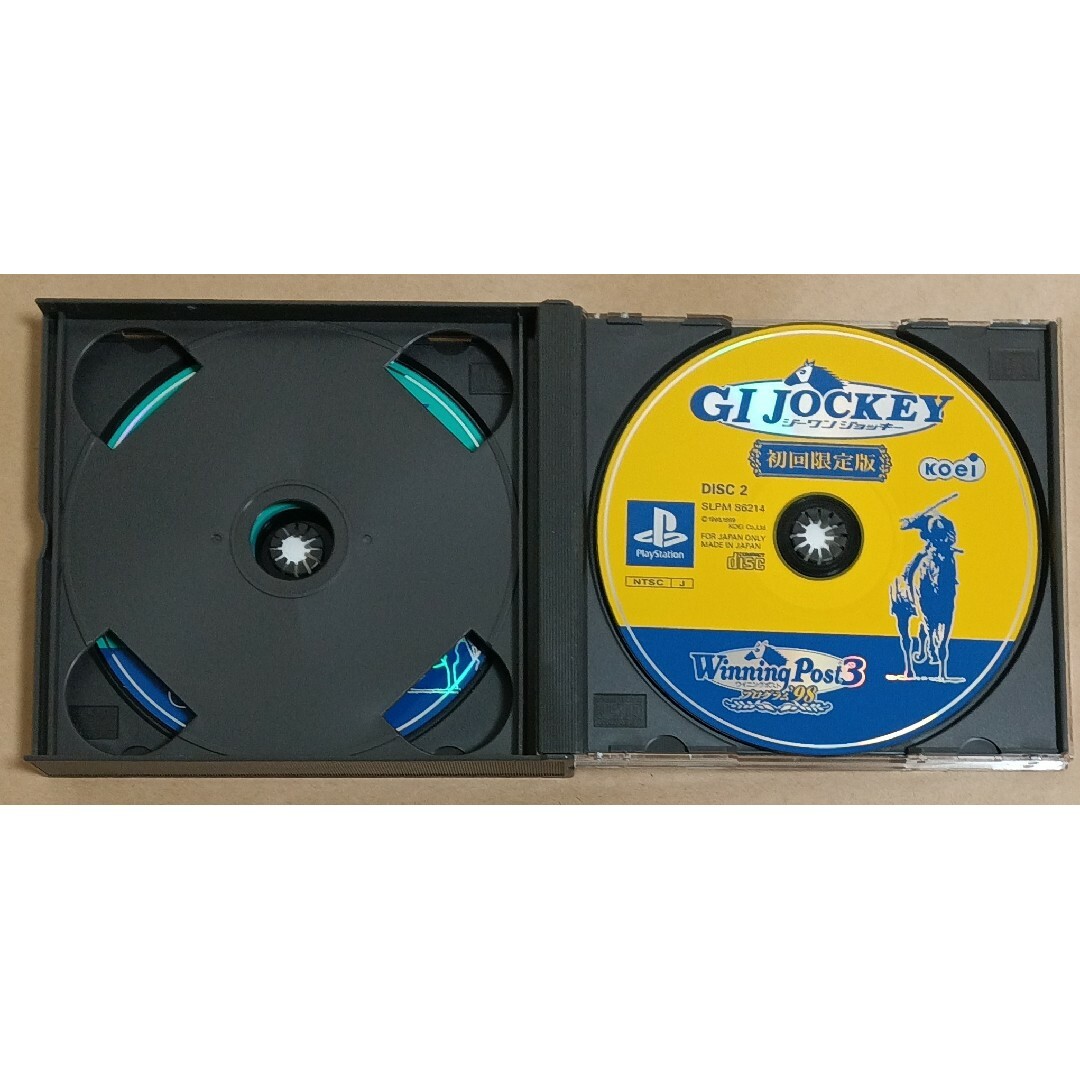 PlayStation(プレイステーション)の初回限定版　GI JOCKEY　ジーワンジョッキー　PS1 エンタメ/ホビーのゲームソフト/ゲーム機本体(家庭用ゲームソフト)の商品写真