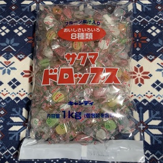 サクマドロップス ピロー包装96個(8種類×12個) 【新品】(菓子/デザート)