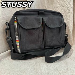 ステューシー(STUSSY)の希少 ステューシー クラウン 柄 ロゴ刺繍 ショルダーバック(ショルダーバッグ)