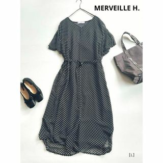 メルベイユアッシュ(MERVEILLE H.)のメルベイユアッシュ MERVEILLE H. シフォン アシメトリー ワンピース(ロングワンピース/マキシワンピース)