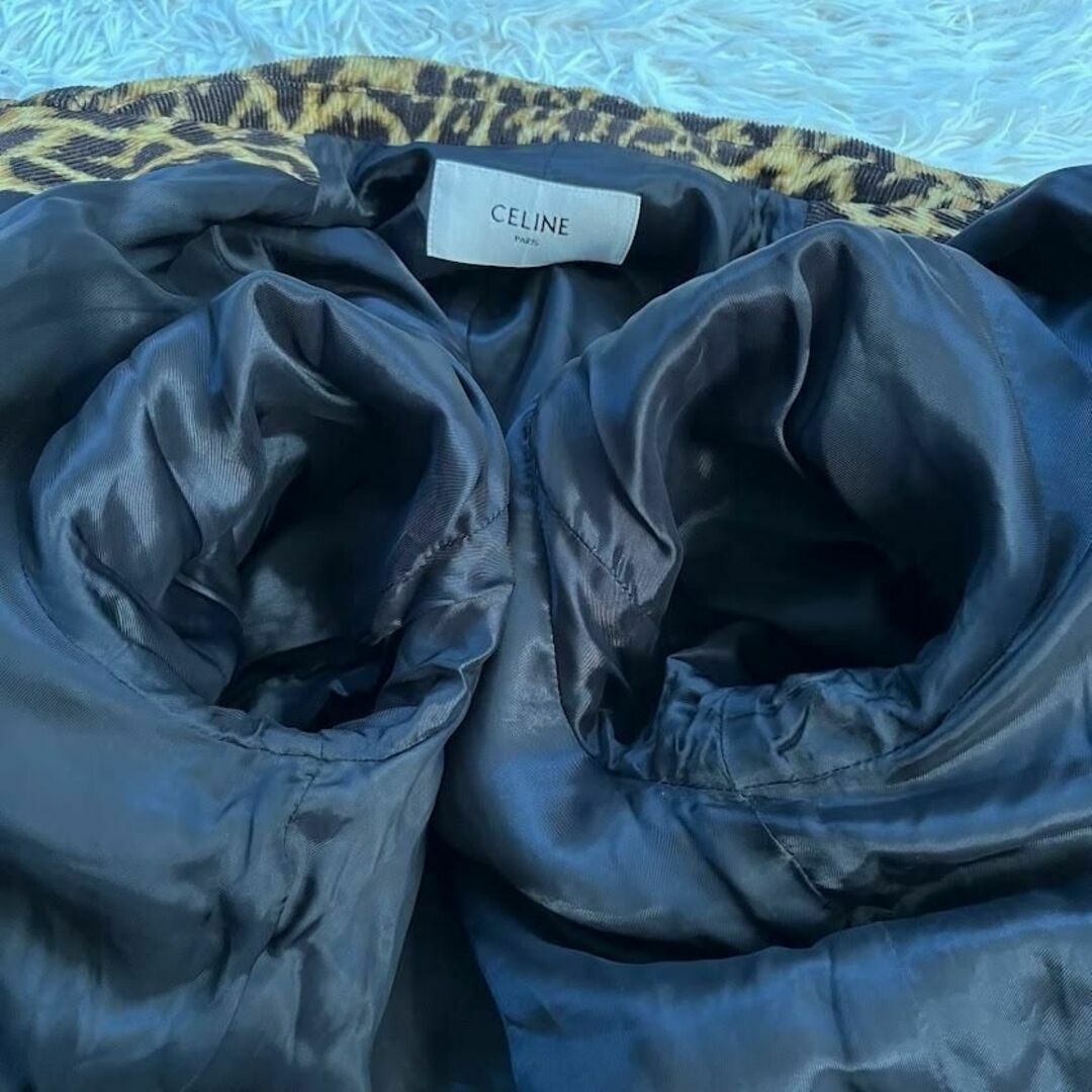 celine(セリーヌ)のセリーヌ テディジャケット ブルゾン　コーデュロイ スタジャン レオパード　L メンズのジャケット/アウター(スタジャン)の商品写真