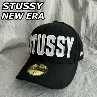 ステューシー(STUSSY)のstussy new era コラボ デカロゴ 刺繍 キャップ(キャップ)