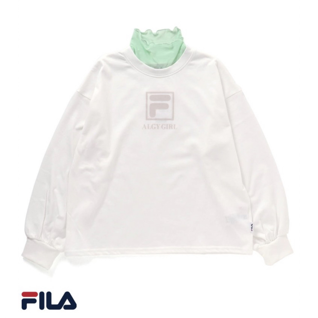 FILA(フィラ)のFILAコラボシアー衿ロンT 女の子 ALGY  キッズ/ベビー/マタニティのキッズ服女の子用(90cm~)(Tシャツ/カットソー)の商品写真