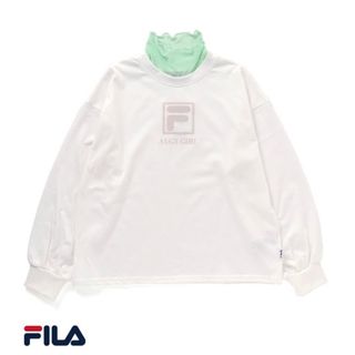 フィラ(FILA)のFILAコラボシアー衿ロンT 女の子 ALGY (Tシャツ/カットソー)