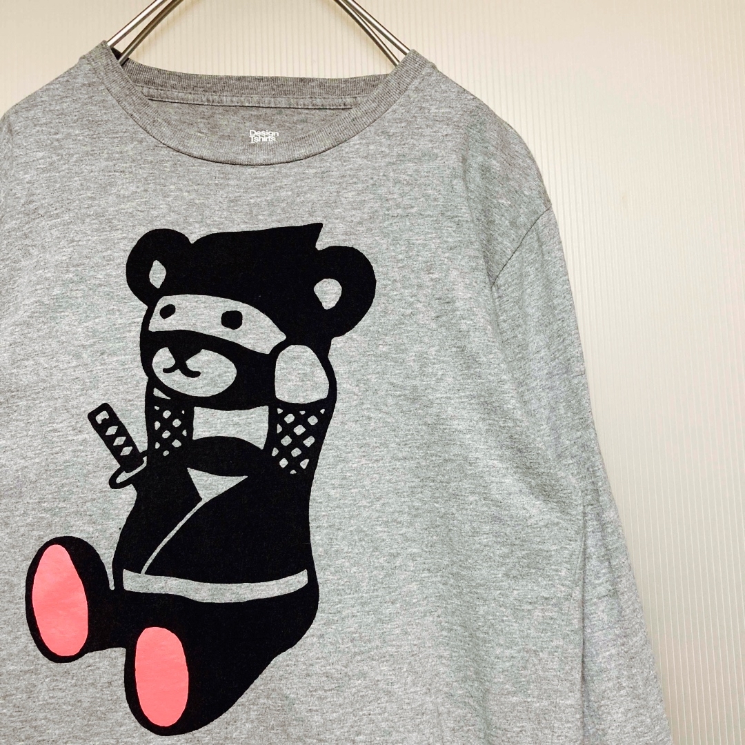 Design Tshirts Store graniph(グラニフ)のgraniph グラニフ CONTROL BEAR 忍者 長袖 ロンTシャツ S レディースのトップス(Tシャツ(長袖/七分))の商品写真