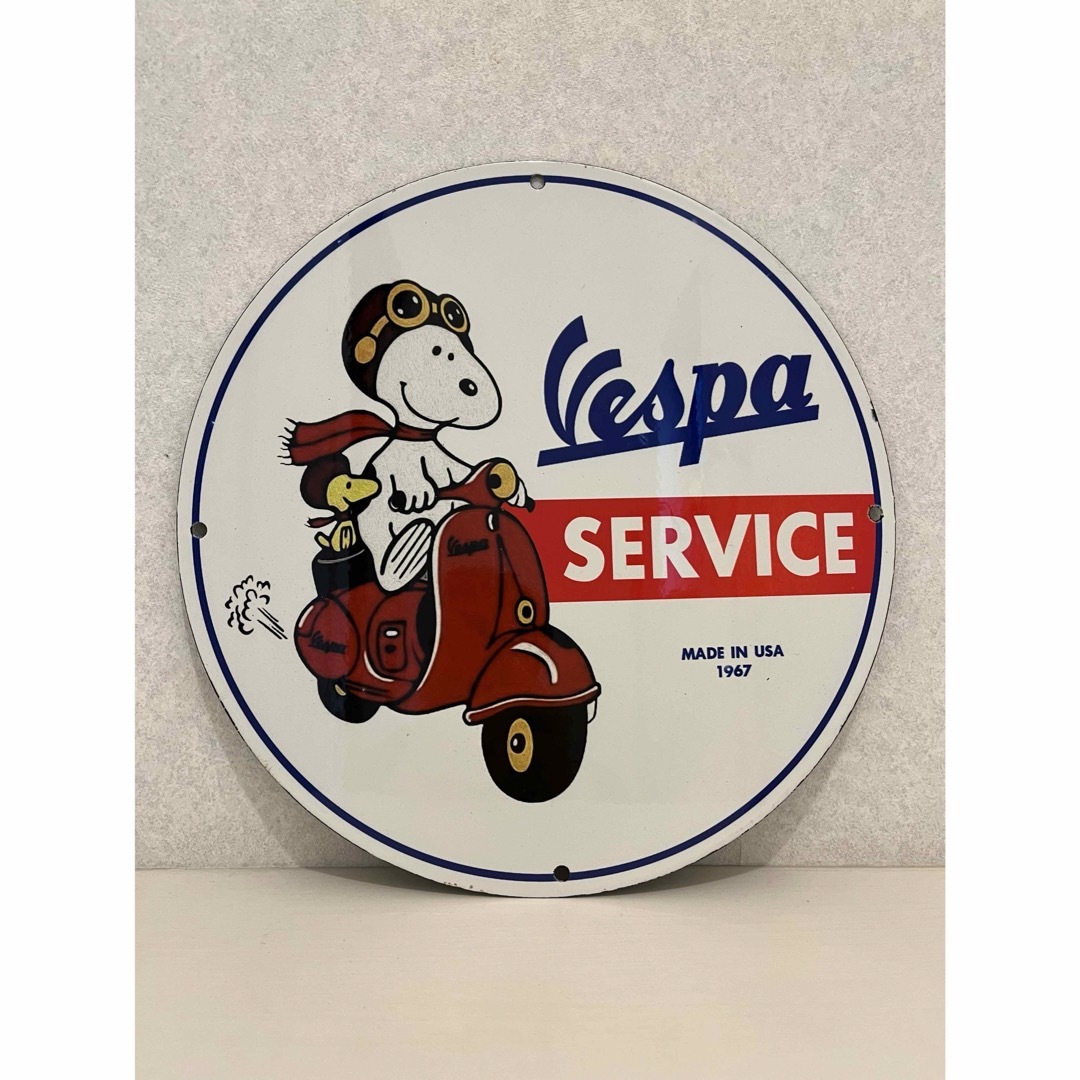 SNOOPY(スヌーピー)のスヌーピー ビンテージ 看板 ベスパ 広告用 アメリカ 非売品 インテリア/住まい/日用品のインテリア小物(置物)の商品写真