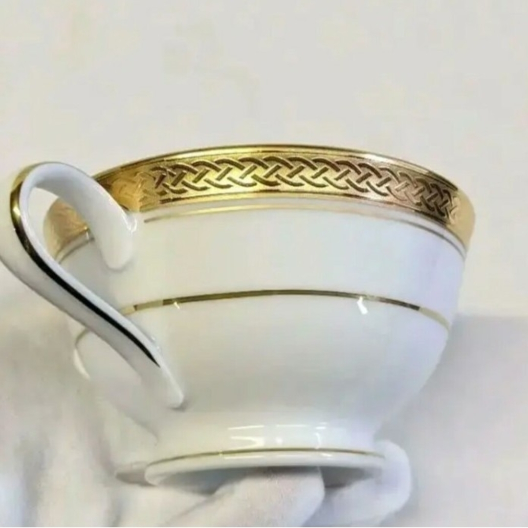 Noritake(ノリタケ)の未使用　ノリタケ　ローゼンボルグ　カップ&ソーサー　金彩　美品　1466　1客 エンタメ/ホビーの美術品/アンティーク(陶芸)の商品写真