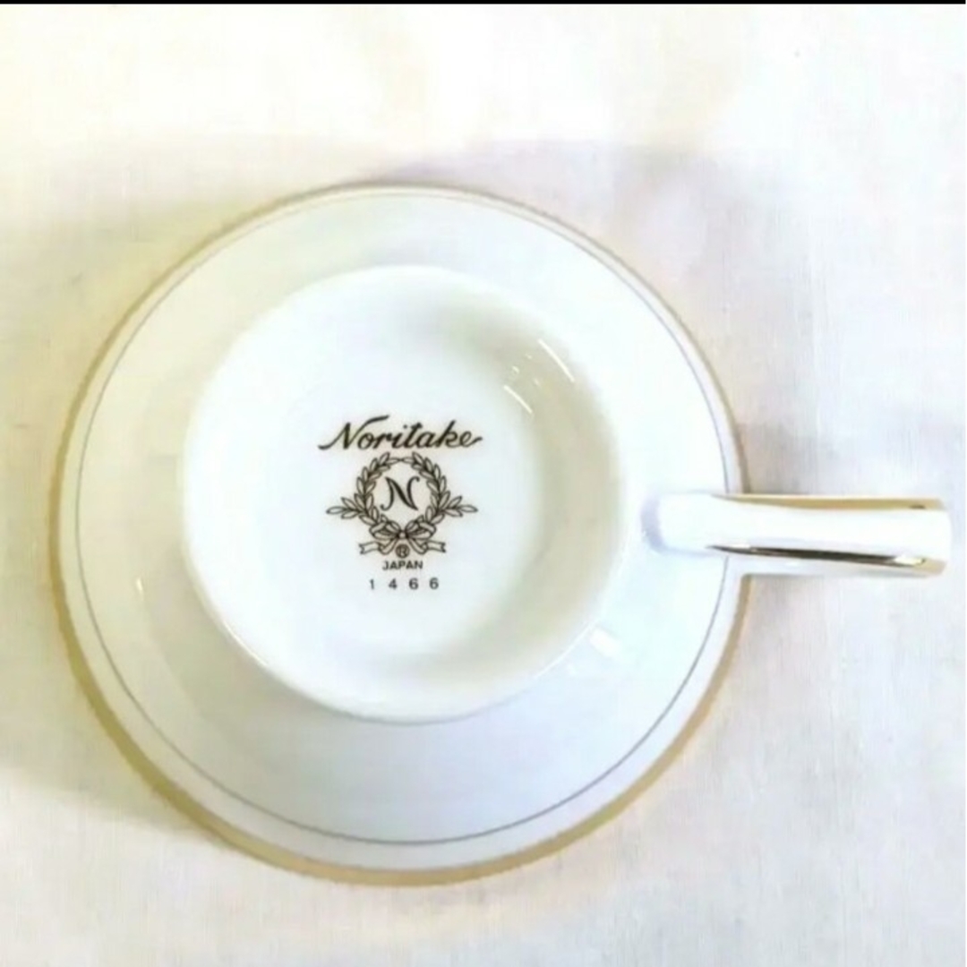 Noritake(ノリタケ)の未使用　ノリタケ　ローゼンボルグ　カップ&ソーサー　金彩　美品　1466　1客 エンタメ/ホビーの美術品/アンティーク(陶芸)の商品写真