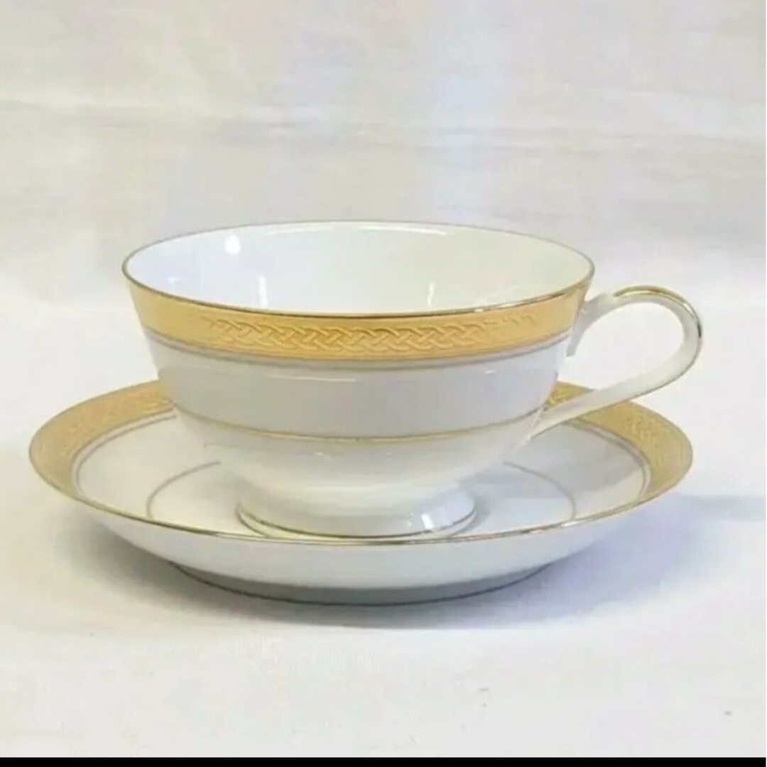 Noritake(ノリタケ)の未使用　ノリタケ　ローゼンボルグ　カップ&ソーサー　金彩　美品　1466　1客 エンタメ/ホビーの美術品/アンティーク(陶芸)の商品写真