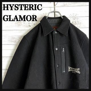 ヒステリックグラマー(HYSTERIC GLAMOUR)の8744【希少デザイン】ヒステリックグラマー☆ワンポイント刺繍ロゴジャケット美品(ブルゾン)