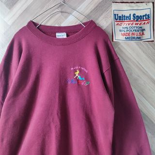 ヴィンテージ(VINTAGE)の90s USA製ビンテージ ラブホテル刺繍ロゴスウェット　サブカル　レトロ激レア(スウェット)