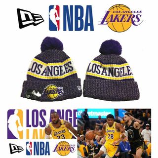 ニューエラー(NEW ERA)のニューエラ LA LAKERS ロサンゼルスレイカーズ ニットキャップ(ニット帽/ビーニー)