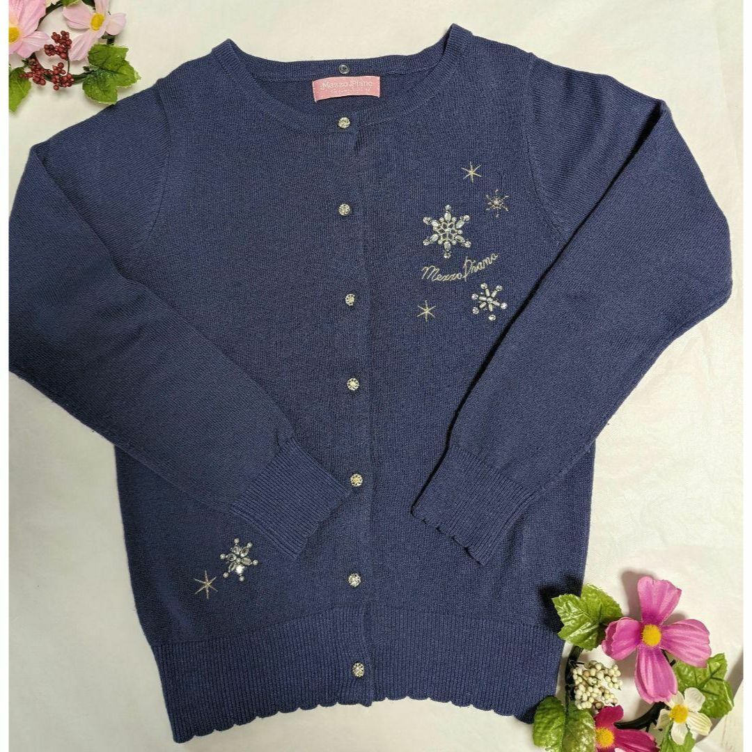 mezzo piano　メゾピアノ　長袖トップス　薄手トレーナー　140 キッズ/ベビー/マタニティのキッズ服女の子用(90cm~)(カーディガン)の商品写真