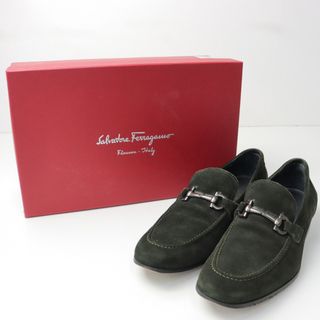 サルヴァトーレフェラガモ(Salvatore Ferragamo)のメンズ サルヴァトーレフェラガモ Salvatore Ferragamo TAPAS スウェードレザー ビットローファー 7 EE/グリーン系 ▽【2400030055380】(ドレス/ビジネス)