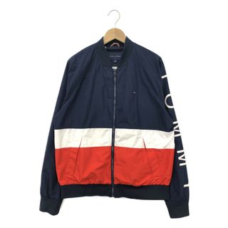 トミーヒルフィガー(TOMMY HILFIGER)のトミーヒルフィガー ロゴプリントナイロンブルゾン メンズ L(その他)