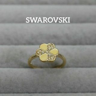 スワロフスキー(SWAROVSKI)の【匿名配送】SWAROVSKI スワロフスキー 指輪 16号 ゴールド 花(リング(指輪))