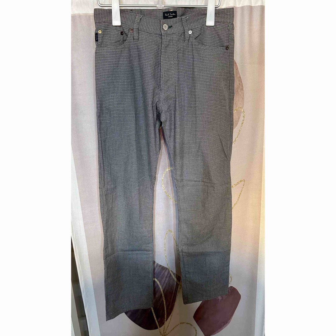 Paul Smith(ポールスミス)のポールスミス 90s ジーンズ マルチストライプ 千鳥格子 パンツ グレージュ メンズのパンツ(その他)の商品写真