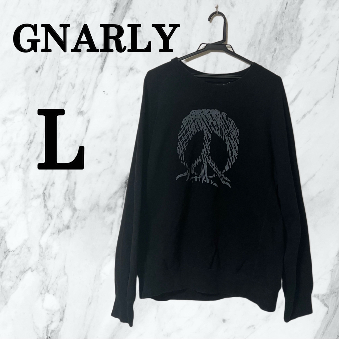 ★GNARLY★ トレーナー　スウェット　ブラック　スノーボード　L メンズのトップス(スウェット)の商品写真