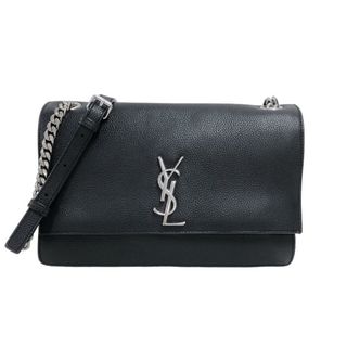 サンローラン(Saint Laurent)の　サンローラン SAINT LAURENT サンセット ミディアム 515823 ブラック カーフレザー レディース ショルダーバッグ(ショルダーバッグ)