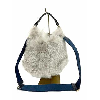 アニヤハインドマーチ(ANYA HINDMARCH)の【中古】ANYA HINDMARCH アニヤハインドマーチ  バッグ build a bag mini steam 107341 Long shearing ネイビー　レザー　本革 ショルダーバッグ(その他)