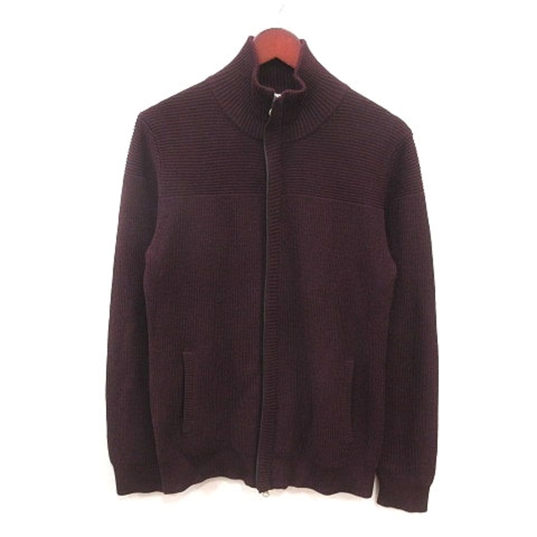 other(アザー)のニコル ニットジャケット ジップアップ 長袖 48 紫 パープル ■MO メンズのジャケット/アウター(その他)の商品写真