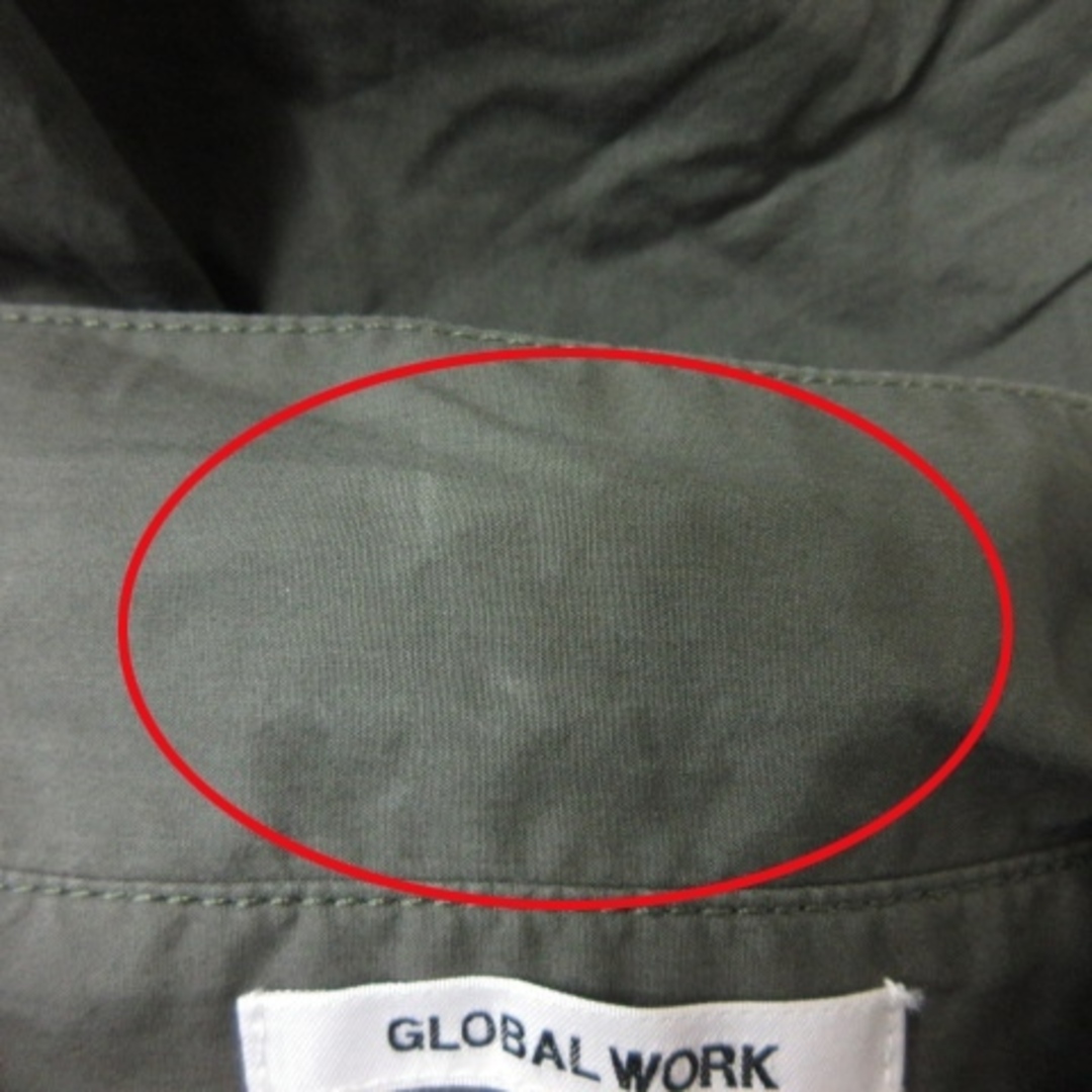 GLOBAL WORK(グローバルワーク)のグローバルワーク シャツ ブラウス 長袖 L 緑 カーキ /YI ■MO レディースのトップス(シャツ/ブラウス(長袖/七分))の商品写真