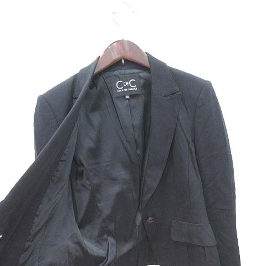 COUP DE CHANCE(クードシャンス)のクードシャンス テーラードジャケット シングル ストレッチ 総裏地 38 黒 レディースのジャケット/アウター(その他)の商品写真