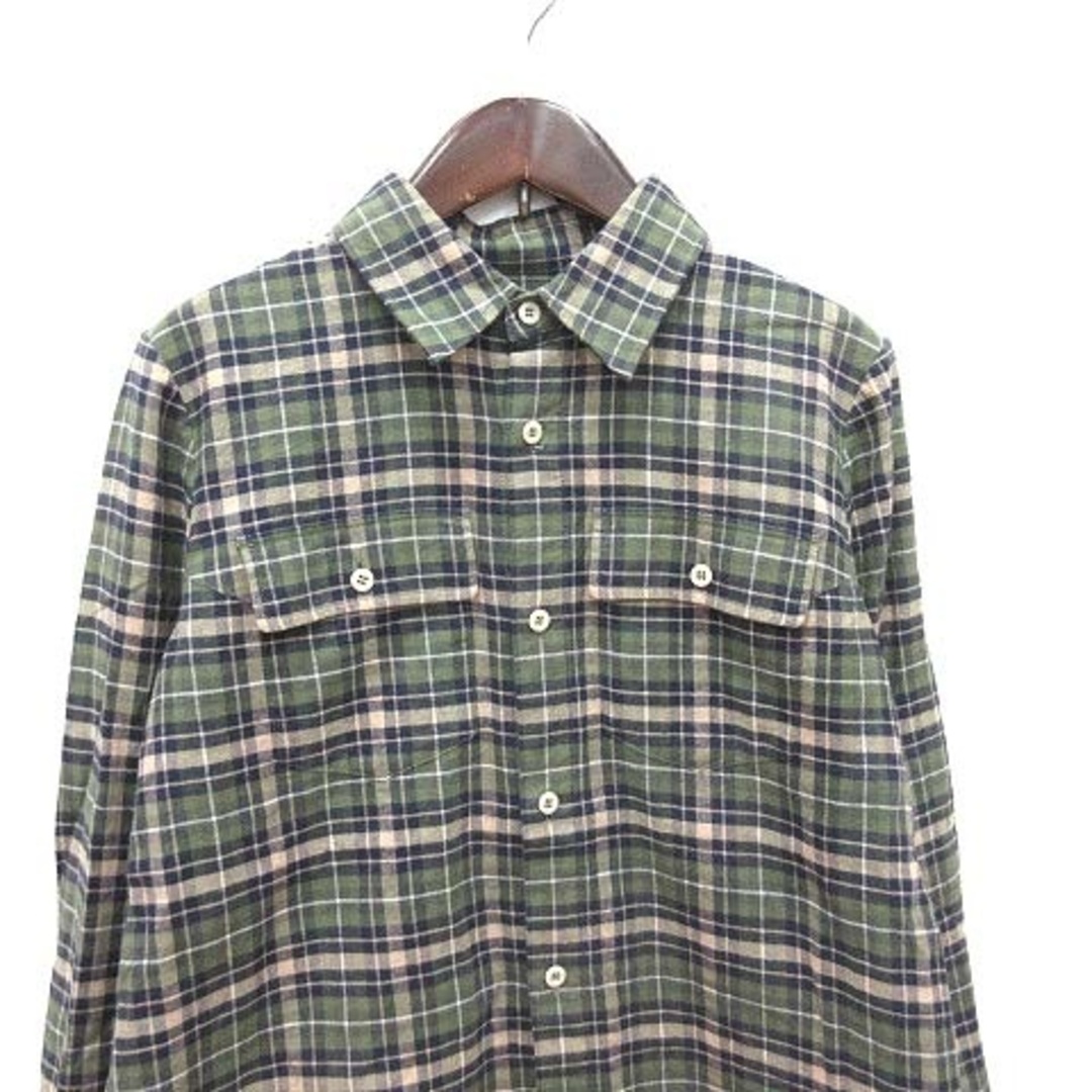 A.P.C(アーペーセー)のアーペーセー A.P.C. ネルシャツ 長袖 チェック S 緑 グリーン /CT レディースのトップス(シャツ/ブラウス(長袖/七分))の商品写真