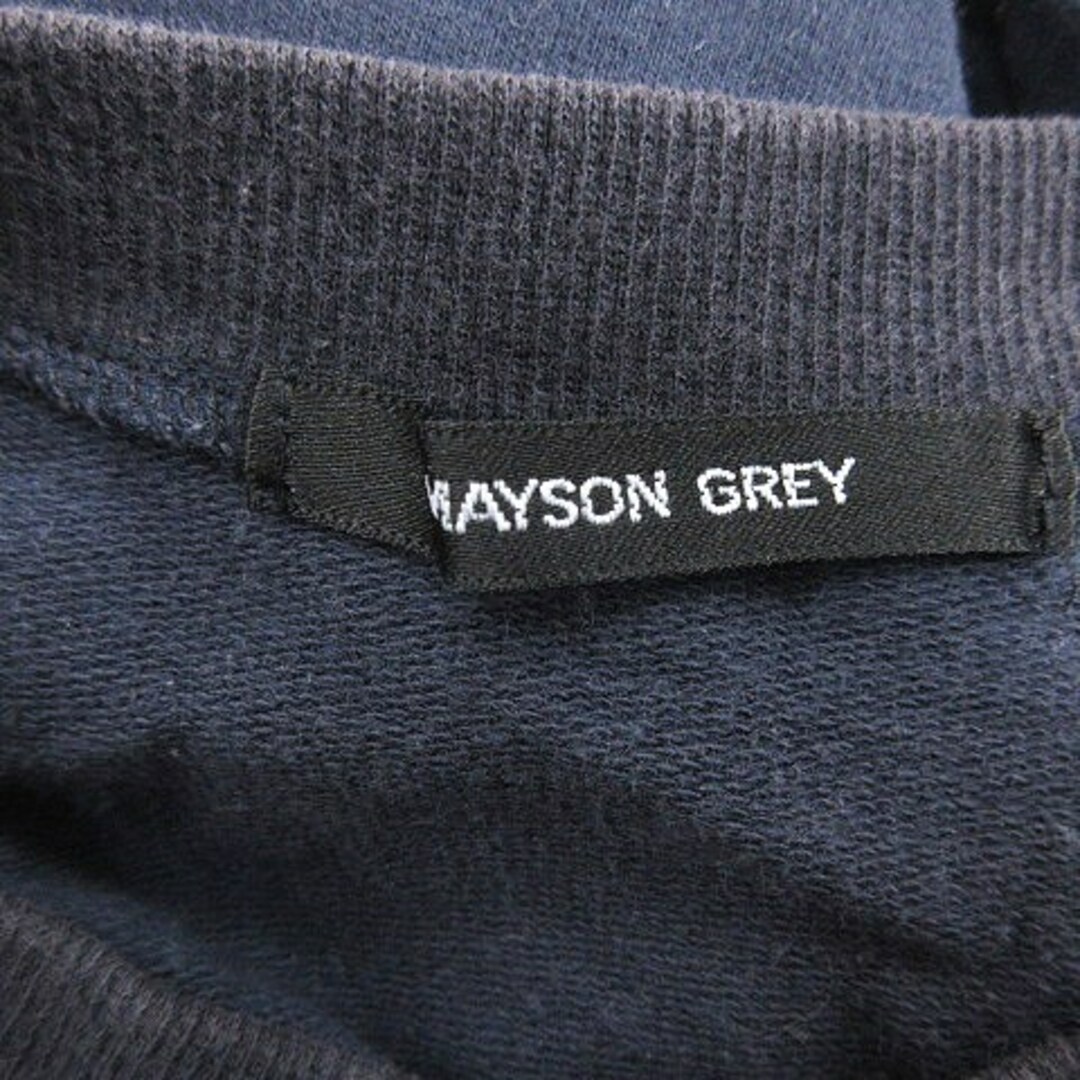 MAYSON GREY(メイソングレイ)のメイソングレイ カットソー Tシャツ ロンT クルーネック プリント 長袖 紺 レディースのトップス(Tシャツ(長袖/七分))の商品写真