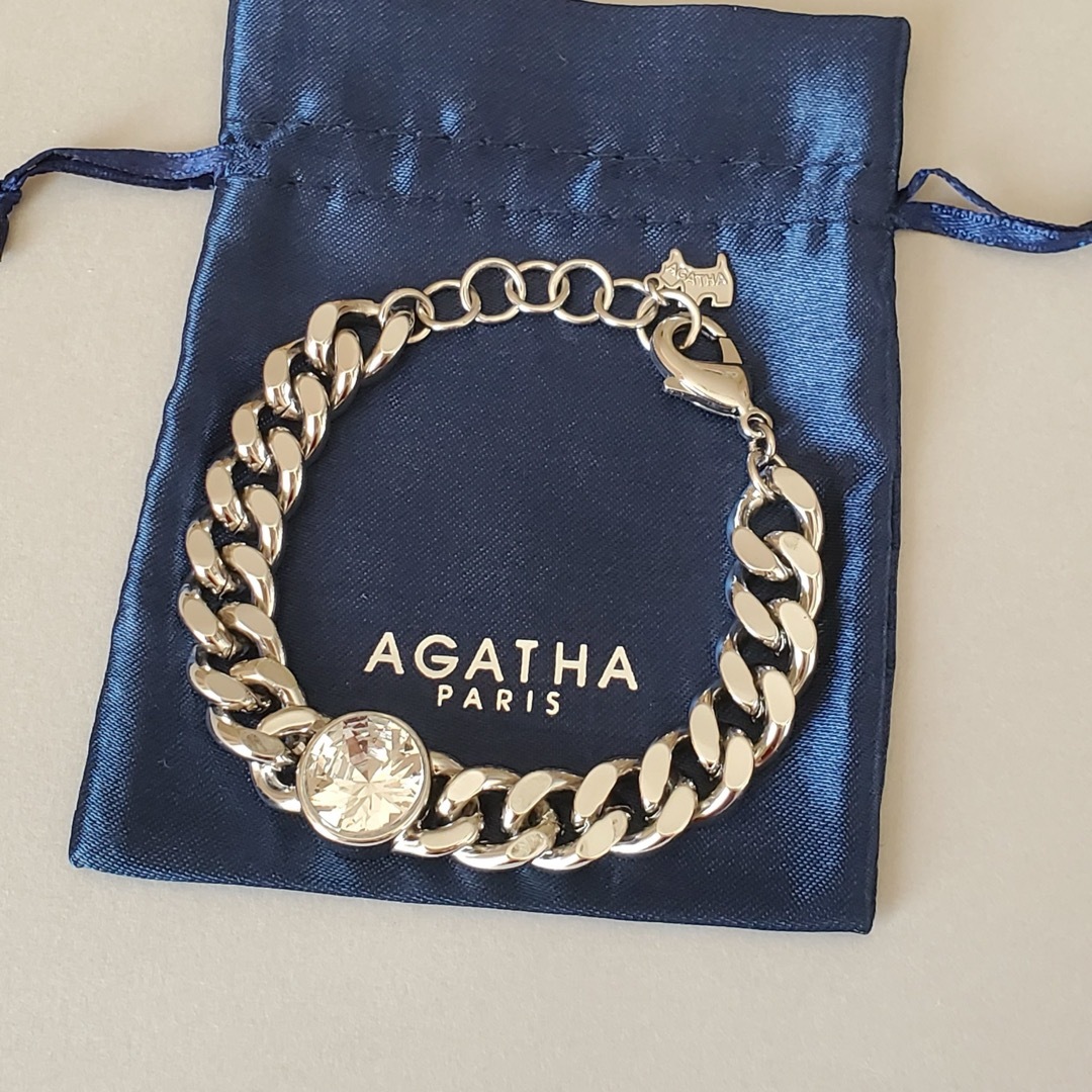 AGATHA(アガタ)のAGATHA　アガタ　1粒ビジュー喜平ブレスレット レディースのアクセサリー(ブレスレット/バングル)の商品写真