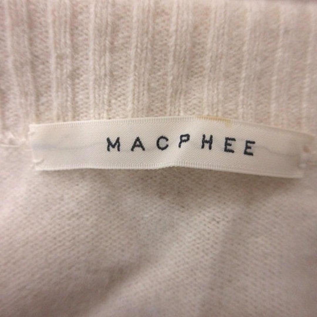 MACPHEE(マカフィー)のマカフィー ニット カットソー Vネック ウール カシミヤ混 S アイボリー レディースのトップス(ニット/セーター)の商品写真