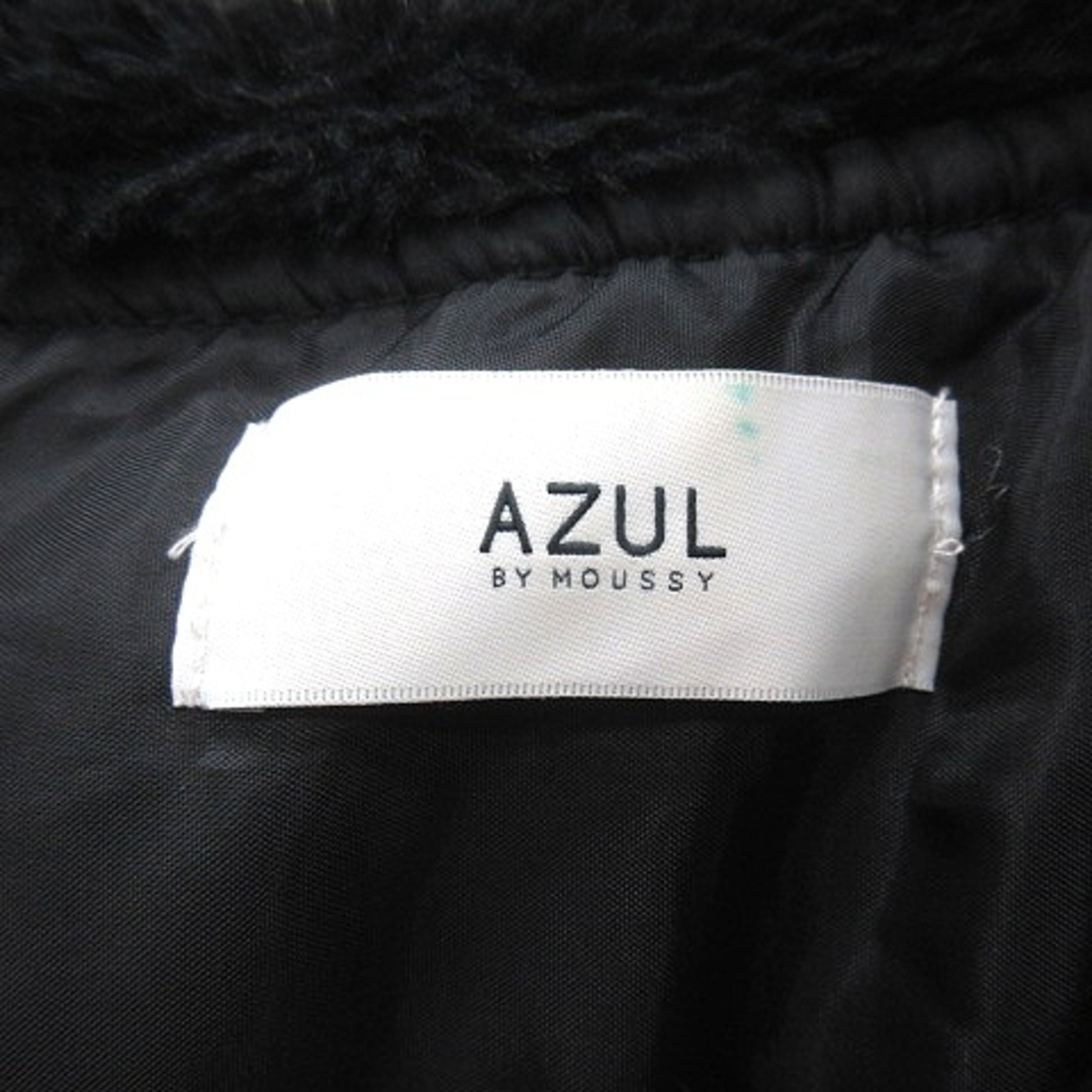 AZUL by moussy(アズールバイマウジー)のアズールバイマウジー ミリタリーコート フード 中綿 フェイクファー 総裏地 黒 レディースのジャケット/アウター(その他)の商品写真