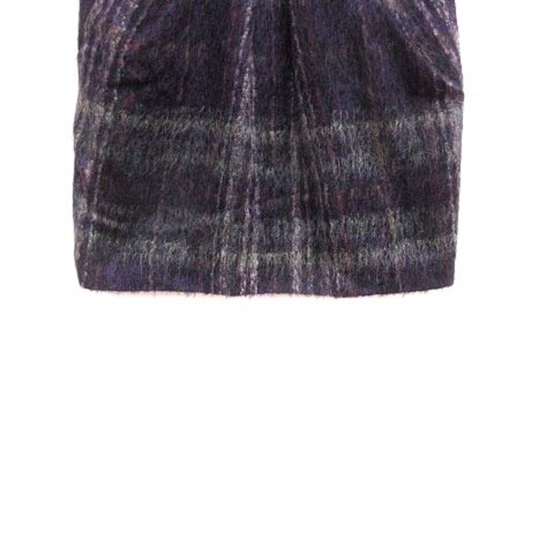 Spick and Span Noble(スピックアンドスパンノーブル)のスピック＆スパン ノーブル 台形スカート ミニ アルパカ混 モヘヤ混 36 紫 レディースのスカート(ミニスカート)の商品写真