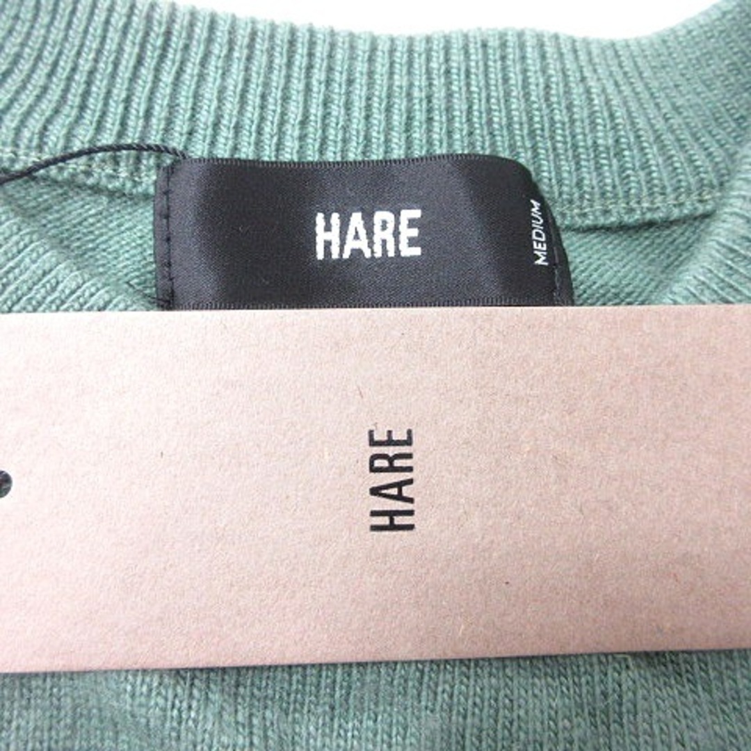 HARE(ハレ)のハレ HARE ニット カットソー 長袖 カシミヤ混 M 緑 グリーン /MN メンズのトップス(ニット/セーター)の商品写真