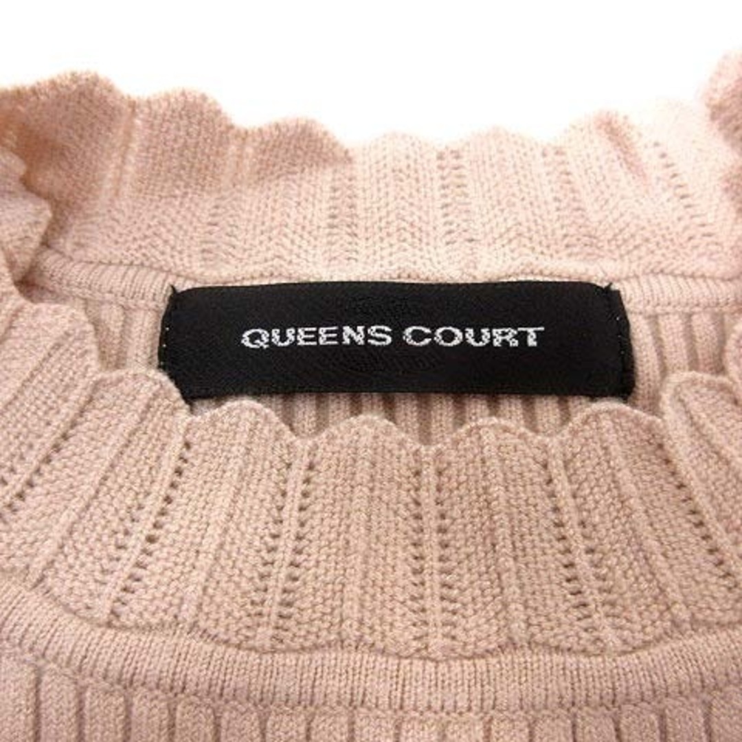 QUEENS COURT(クイーンズコート)のQUEENS COURT ニット カットソー 長袖 2 ベージュ /YK レディースのトップス(ニット/セーター)の商品写真