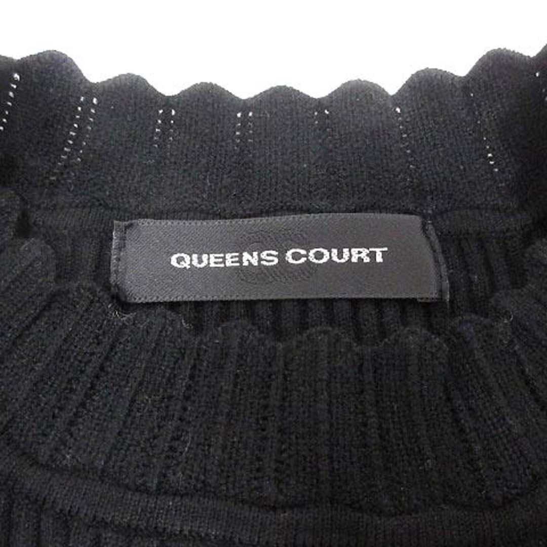 QUEENS COURT(クイーンズコート)のQUEENS COURT ニット カットソー 長袖 2 黒 ブラック /YK レディースのトップス(ニット/セーター)の商品写真