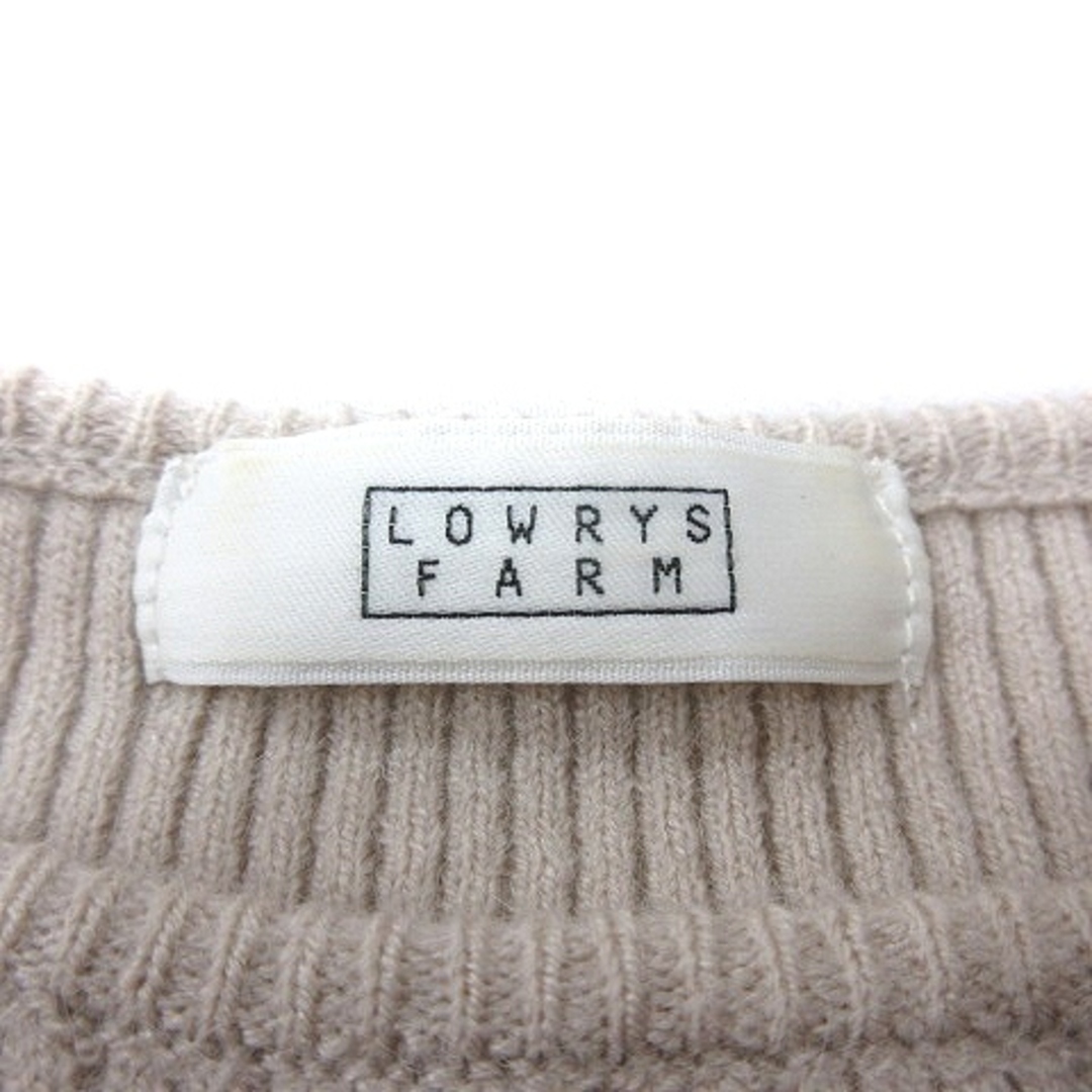 LOWRYS FARM(ローリーズファーム)のローリーズファーム ニット カットソー 長袖 リブ F ライトベージュ レディースのトップス(ニット/セーター)の商品写真