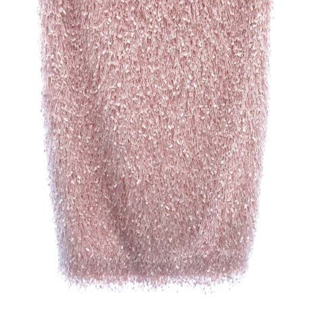 Lily Brown(リリーブラウン)のリリーブラウン フェザースカート タイト ロング ニット F ピンク /CT レディースのスカート(ロングスカート)の商品写真