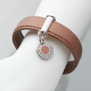 ブルガリ(BVLGARI)のK3480 良品 BVLGARI ブルガリブルガリ レザー バングル イタリア製(ブレスレット/バングル)