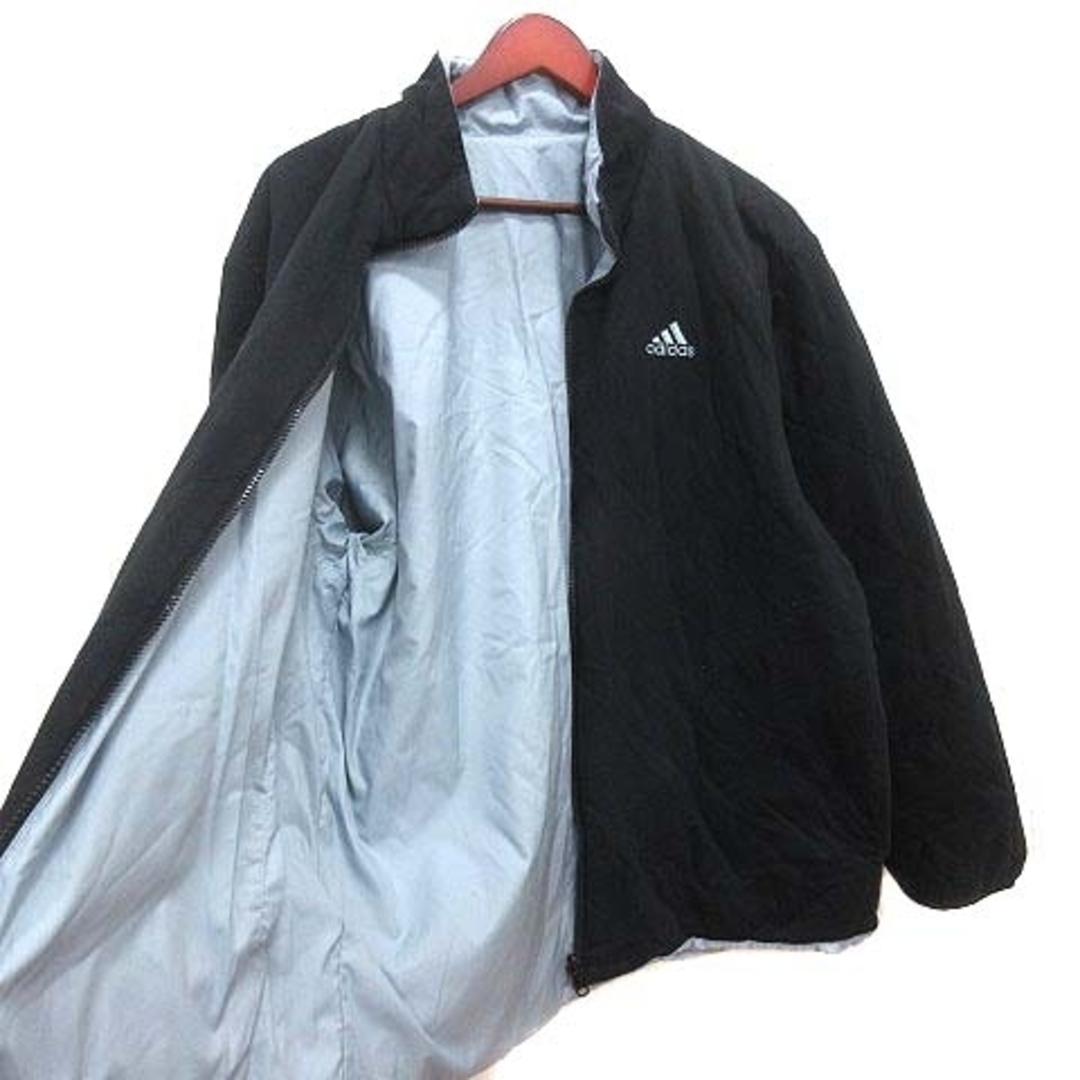 adidas(アディダス)のadidas 中綿ジャケット ブルゾン リバーシブル ジップアップ 0 黒 水色 メンズのジャケット/アウター(ブルゾン)の商品写真