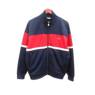 フィラ(FILA)のFILA スポーツウェア ジャージ ジャケット ジップアップ 長袖 M 紺 赤(その他)