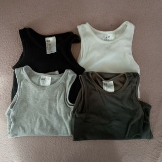 エイチアンドエム(H&M)のロンパース　４枚セット　H&M　サイズ90(下着)