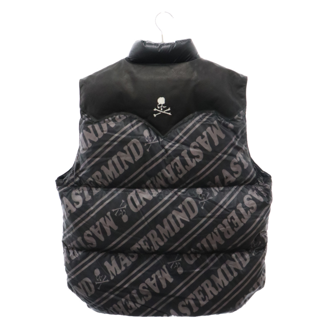 mastermind JAPAN(マスターマインドジャパン)のmastermind JAPAN マスターマインドジャパン xRockey Mountain Logo print down vest ロゴプリントダウンベスト ブラック 290-222-51 メンズのジャケット/アウター(ダウンベスト)の商品写真